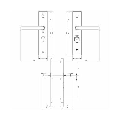 Deurkruk veilig pc72 kerntrek kruk/Kruk